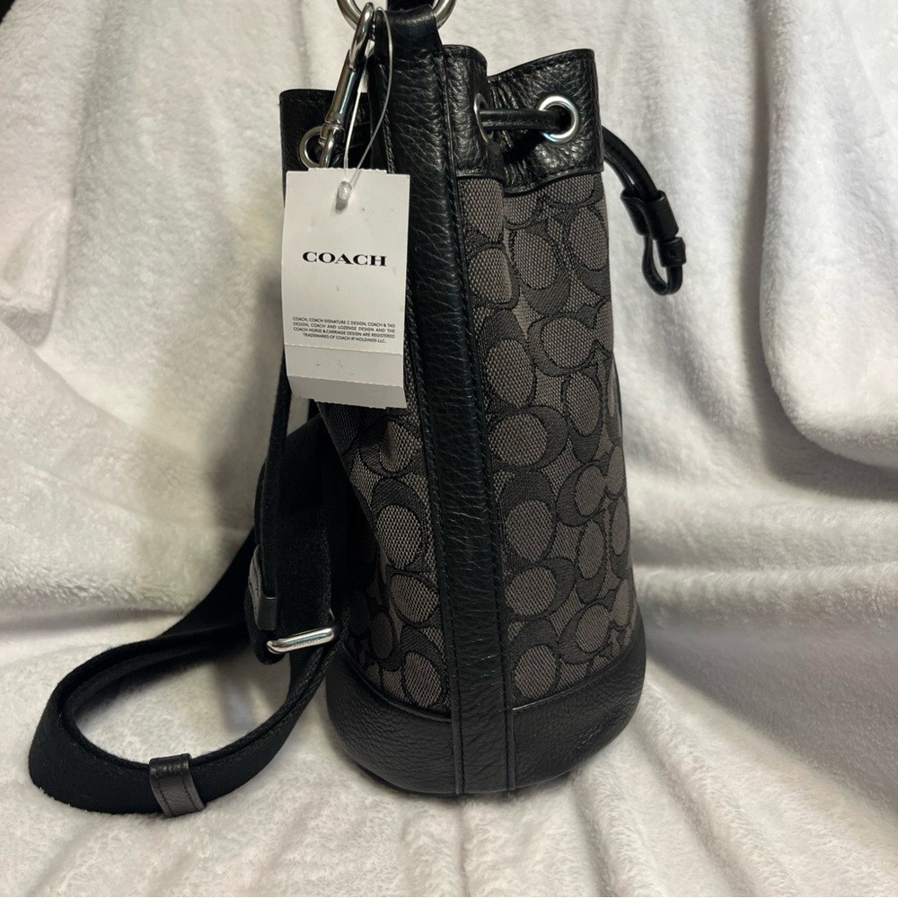 COACH Mini Dempsey Bucket Bag Signature Jacquard Coach Patch c8322 - Picture 3 of 10